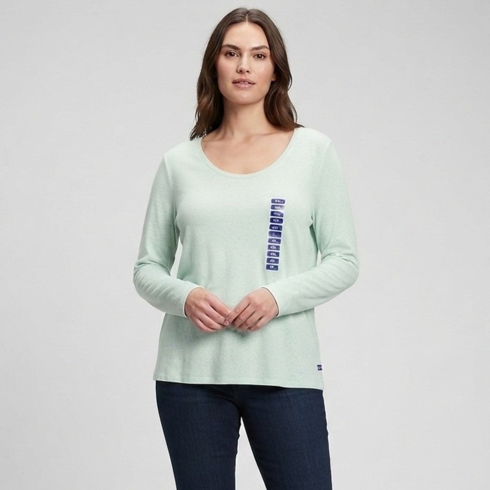 Gap Womens XXL Sage Green Modal Blend Scoop Neck Top NWT Neutral Minimalist